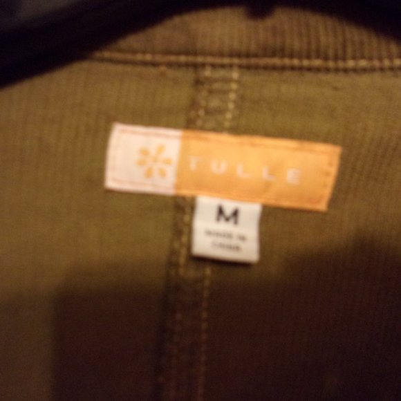 Tulle Chartreuse Green Corduroy Blazer jkt med - Picture 2 of 4